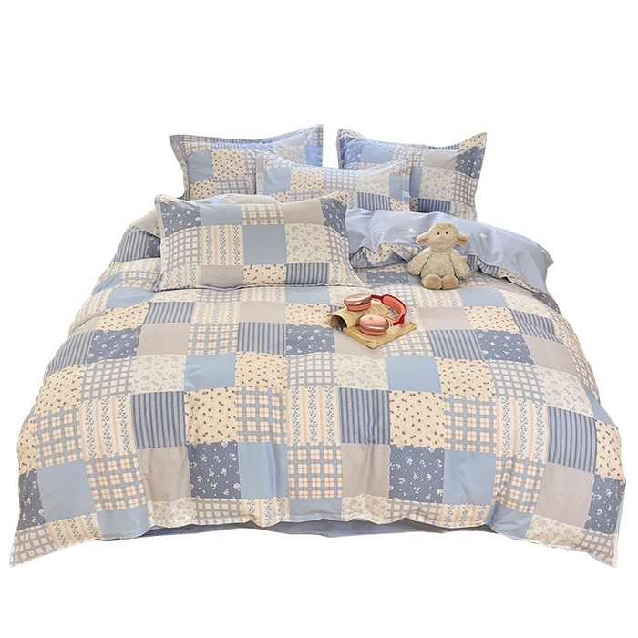 91家纺网 家纺一手货源 找家纺 好亿来家纺 2025新款植物羊绒加厚斜纹磨毛四件套及单被套系列 弗兰格