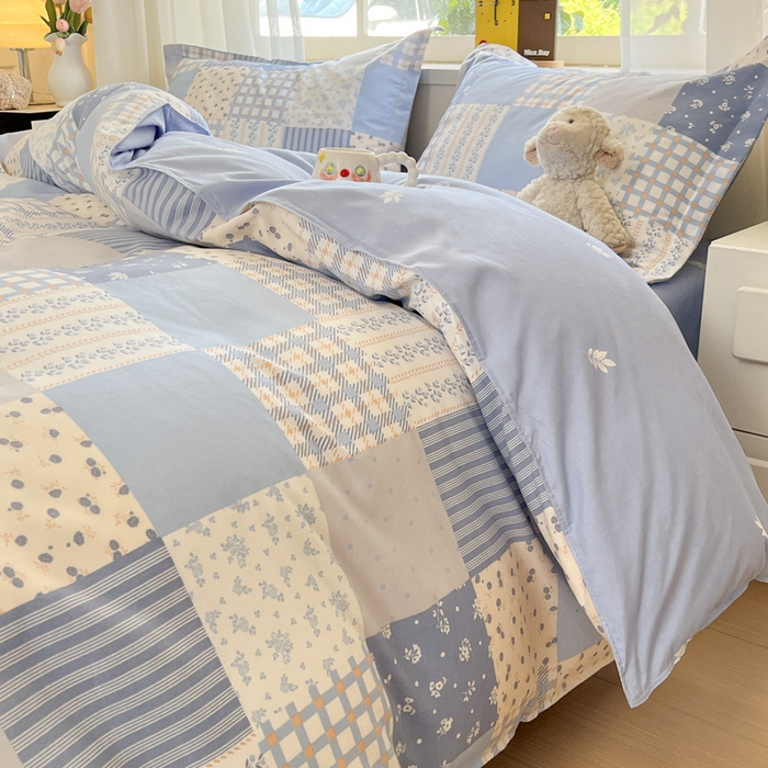 91家纺网 家纺一手货源 找家纺 好亿来家纺 2025新款植物羊绒加厚斜纹磨毛四件套及单被套系列 弗兰格