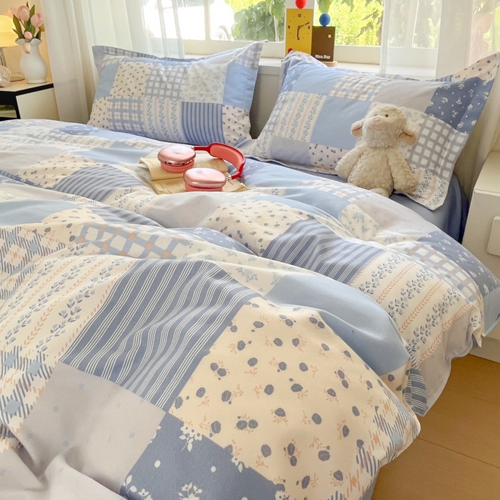 91家纺网 家纺一手货源 找家纺 好亿来家纺 2025新款植物羊绒加厚斜纹磨毛四件套及单被套系列 弗兰格