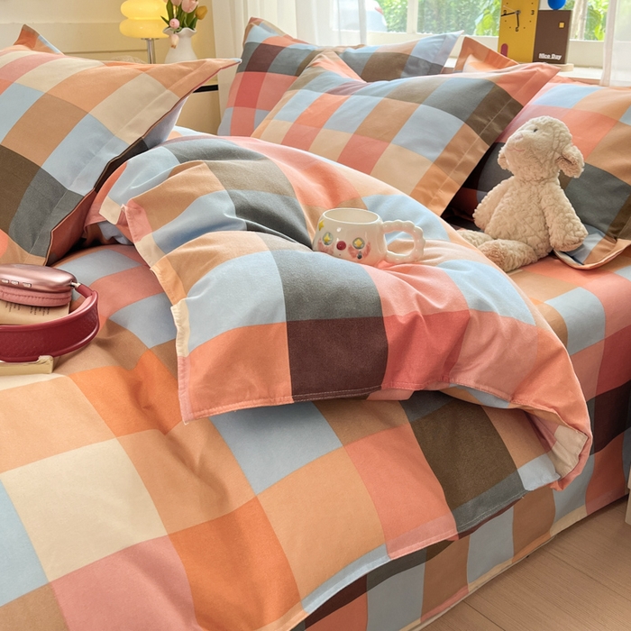 91家纺网 家纺一手货源 找家纺 好亿来家纺 2025新款植物羊绒加厚斜纹磨毛四件套及单被套系列 光年