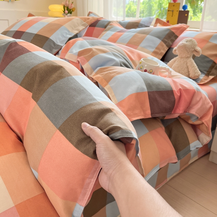 91家纺网 家纺一手货源 找家纺 好亿来家纺 2025新款植物羊绒加厚斜纹磨毛四件套及单被套系列 光年