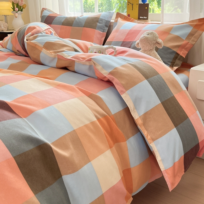 91家纺网 家纺一手货源 找家纺 好亿来家纺 2025新款植物羊绒加厚斜纹磨毛四件套及单被套系列 光年