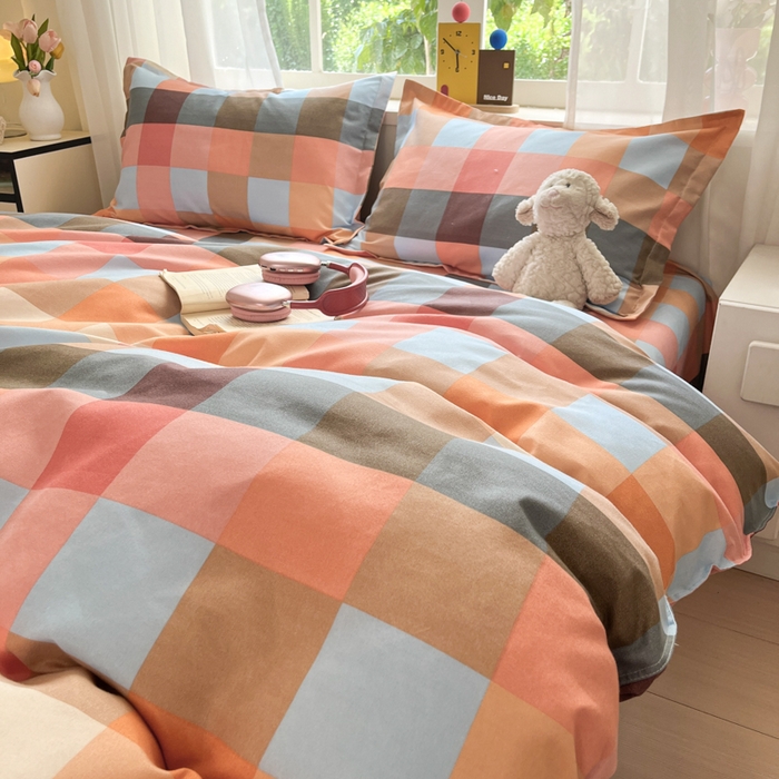 91家纺网 家纺一手货源 找家纺 好亿来家纺 2025新款植物羊绒加厚斜纹磨毛四件套及单被套系列 光年