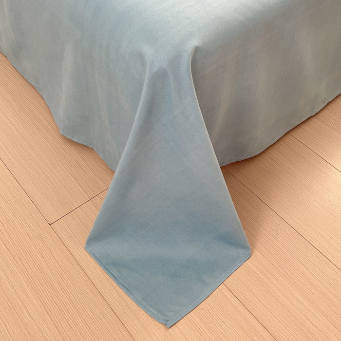 91家纺网 家纺一手货源 找家纺 好亿来家纺 2025新款植物羊绒加厚斜纹磨毛四件套及单被套系列 光年-蓝