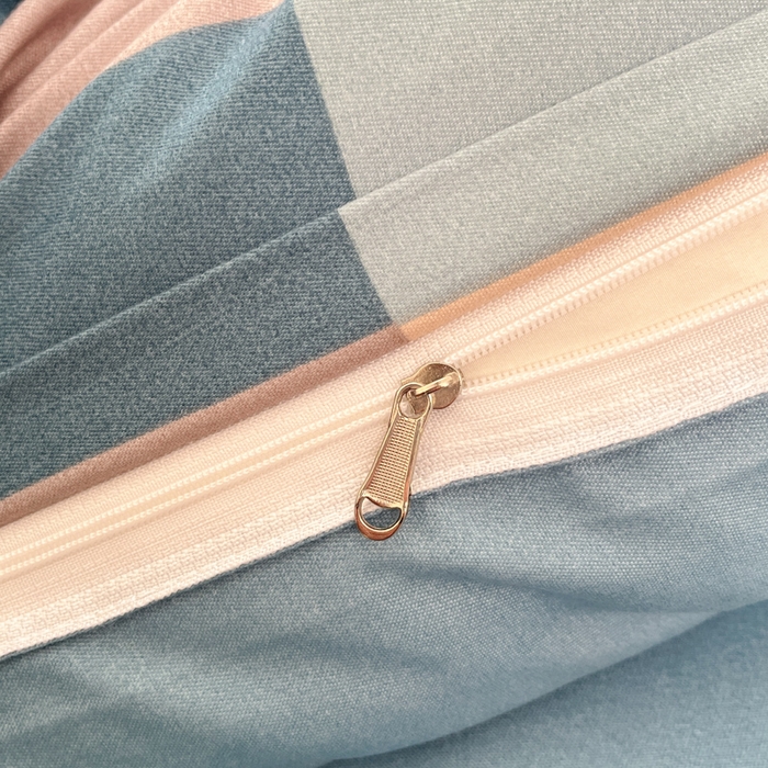 91家纺网 家纺一手货源 找家纺 好亿来家纺 2025新款植物羊绒加厚斜纹磨毛四件套及单被套系列 光年-蓝