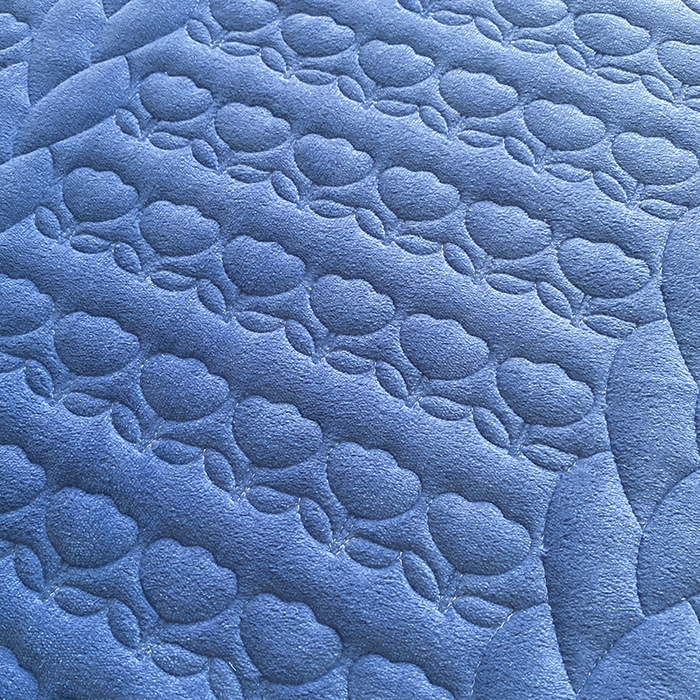 91家纺网 家纺一手货源 找家纺 摩妮卡 2025新款牛奶绒夹棉床笠三件套保护床垫 卡宴蓝