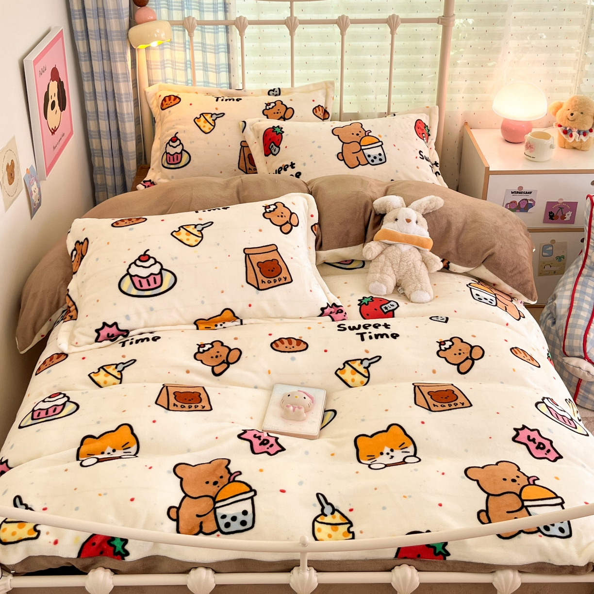 91家纺网 家纺一手货源 找家纺 （总）川悦生活 2025新款加厚牛奶绒印花四件套