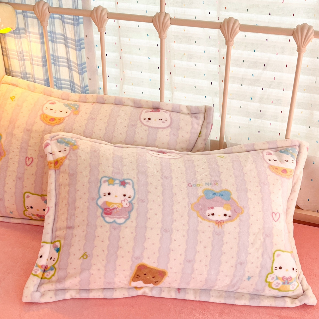 91家纺网 家纺一手货源 找家纺 川悦生活 2025新款加厚牛奶绒印花四件套 茉茉奶猫