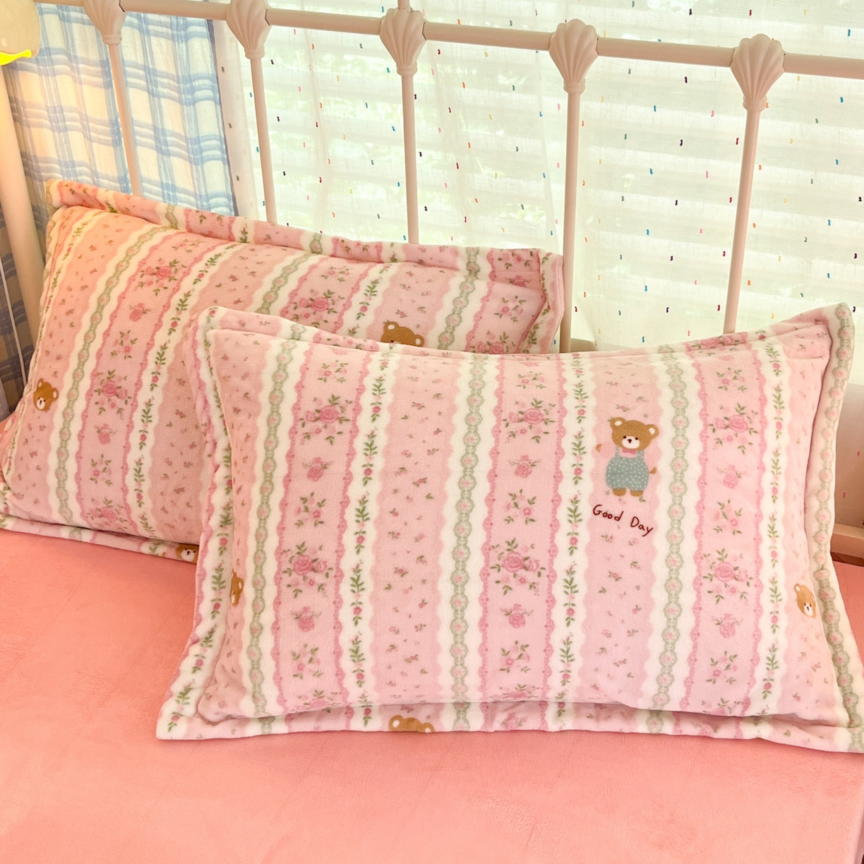 91家纺网 家纺一手货源 找家纺 川悦生活 2025新款加厚牛奶绒印花四件套 芙宁小熊