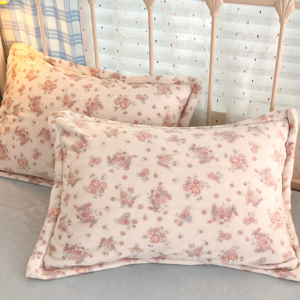 91家纺网 家纺一手货源 找家纺 川悦生活 2025新款加厚牛奶绒印花四件套 奶昔暖阳蓝