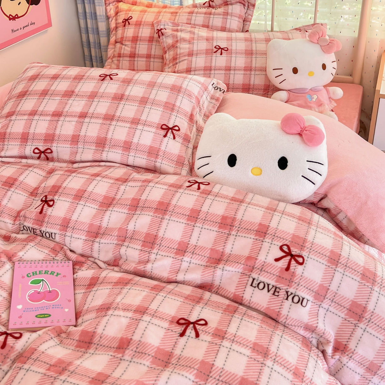 91家纺网 家纺一手货源 找家纺 川悦生活 2025新款加厚牛奶绒印花四件套 茉莉小甜