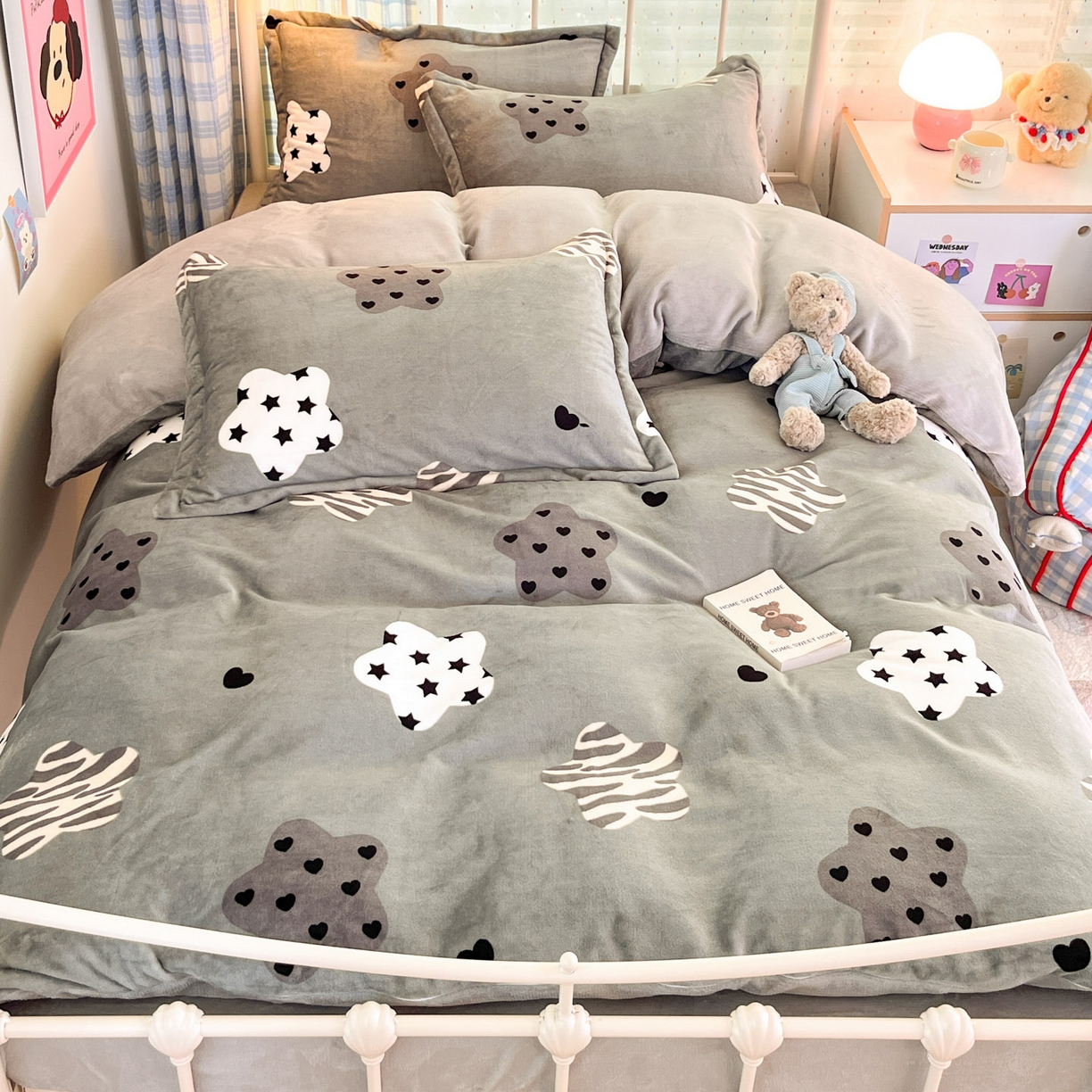 91家纺网 家纺一手货源 找家纺 （总）川悦生活 2025新款加厚牛奶绒印花四件套