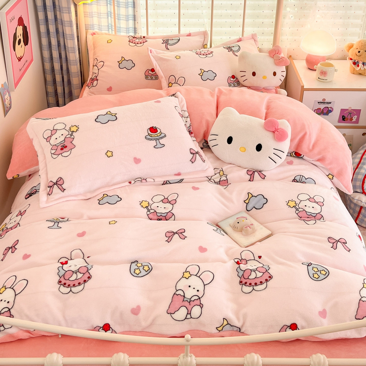 91家纺网 家纺一手货源 找家纺 （总）川悦生活 2025新款加厚牛奶绒印花四件套