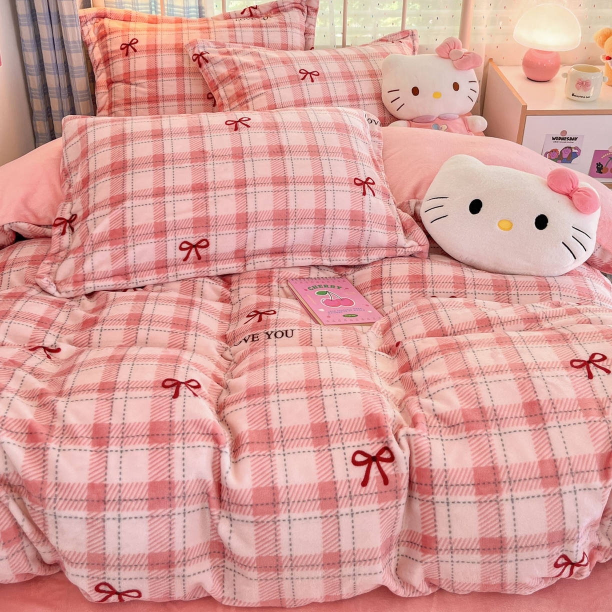 91家纺网 家纺一手货源 找家纺 川悦生活 2025新款加厚牛奶绒印花四件套 茉莉小甜