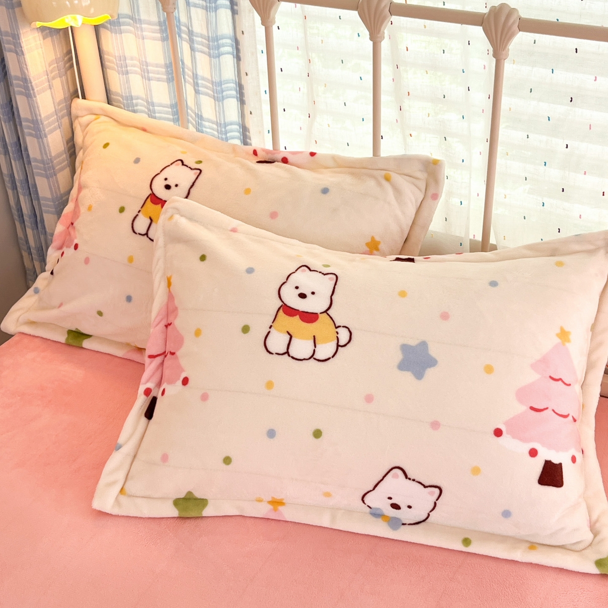 91家纺网 家纺一手货源 找家纺 川悦生活 2025新款加厚牛奶绒印花四件套 奶粉西高地