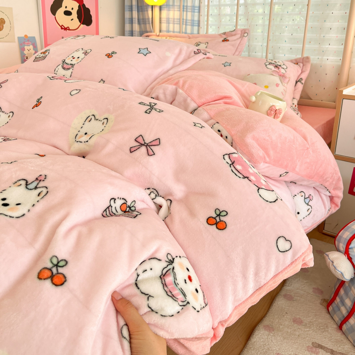 91家纺网 家纺一手货源 找家纺 （总）川悦生活 2025新款加厚牛奶绒印花四件套