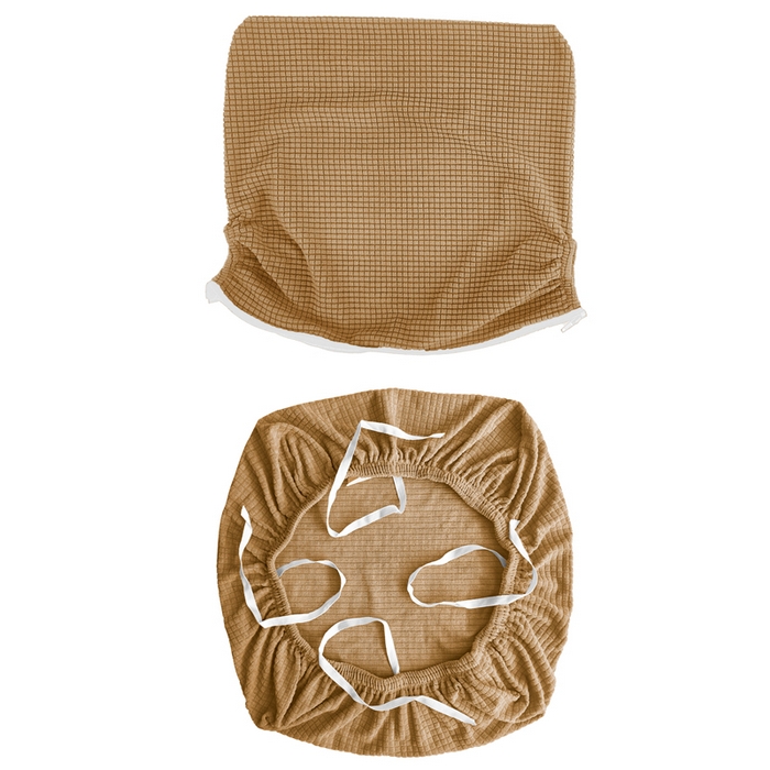 91家纺网 家纺一手货源 找家纺 （总）壹零特色家纺 2025新款弹力防水华夫格培训椅套 纯色带桌板椅子套-标准款