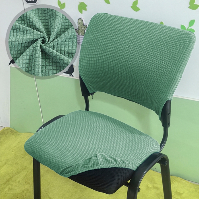 91家纺网 家纺一手货源 找家纺 （总）壹零特色家纺 2025新款弹力防水华夫格培训椅套 纯色带桌板椅子套-标准款