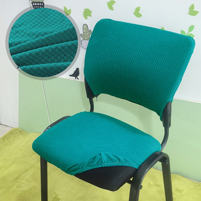 91家纺网 家纺一手货源 找家纺 （总）壹零特色家纺 2025新款弹力防水华夫格培训椅套 纯色带桌板椅子套-标准款