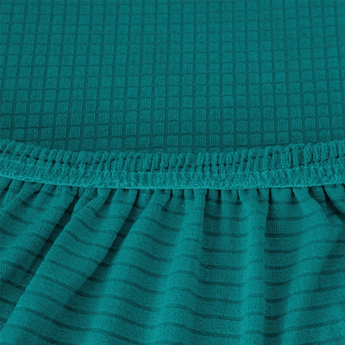 91家纺网 家纺一手货源 找家纺 （总）壹零特色家纺 2025新款弹力防水华夫格培训椅套 纯色带拉链加高靠背款椅子套