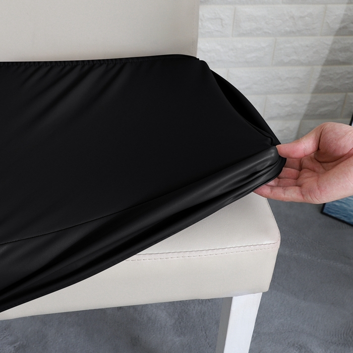 91家纺网 家纺一手货源 找家纺 （总）壹零特色家纺 弹力防水PU半截椅套 家用饭店用人造革纯色椅子套