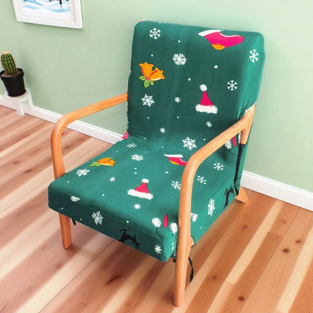 91家纺网 家纺一手货源 找家纺 （总）壹零特色家纺 印花格实木沙发椅套  实木沙发单人椅套