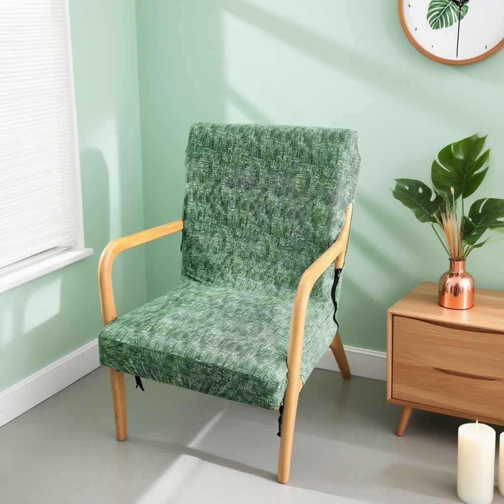 91家纺网 家纺一手货源 找家纺 （总）壹零特色家纺 印花格实木沙发椅套  实木沙发单人椅套