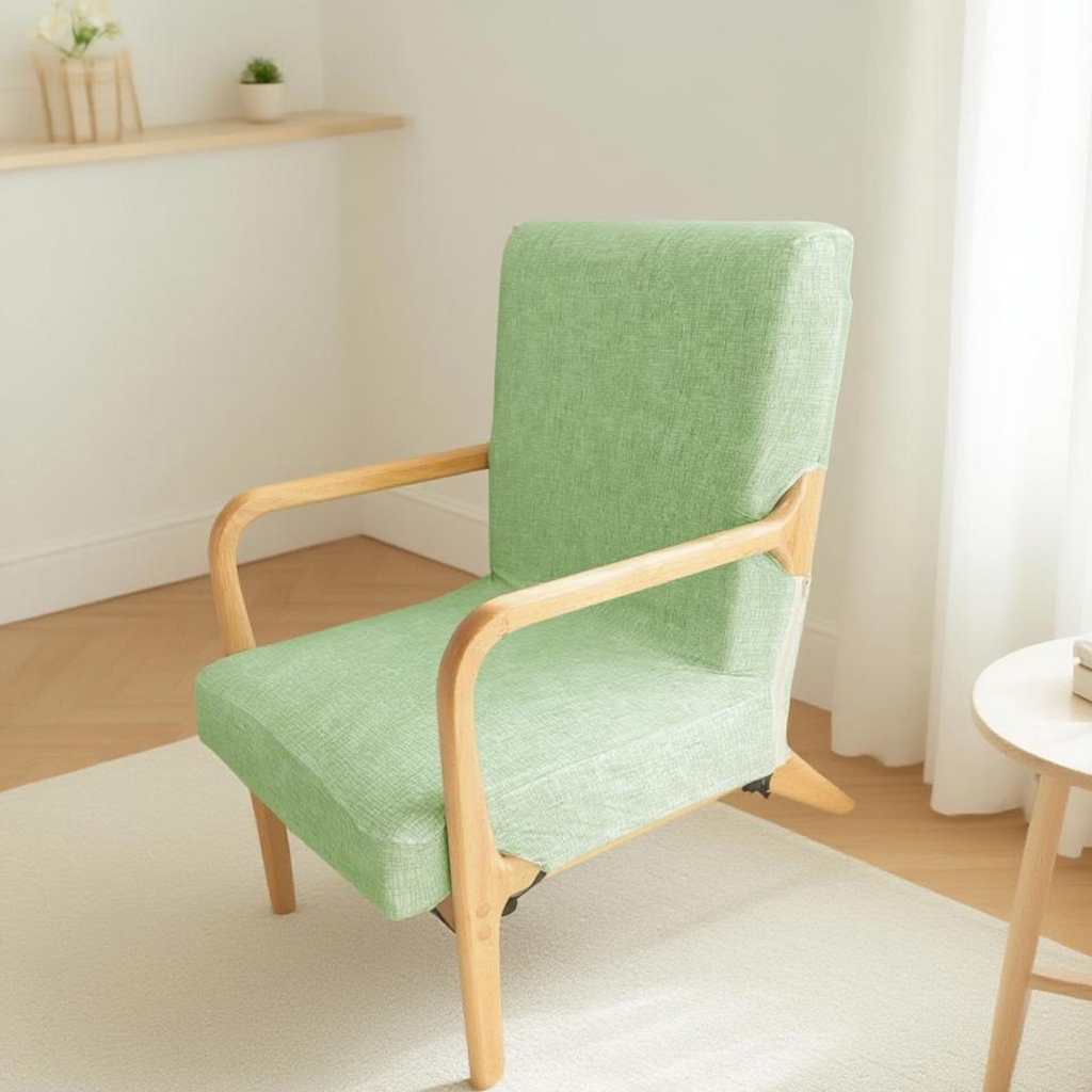 91家纺网 家纺一手货源 找家纺 （总）壹零特色家纺 印花格实木沙发椅套  实木沙发单人椅套