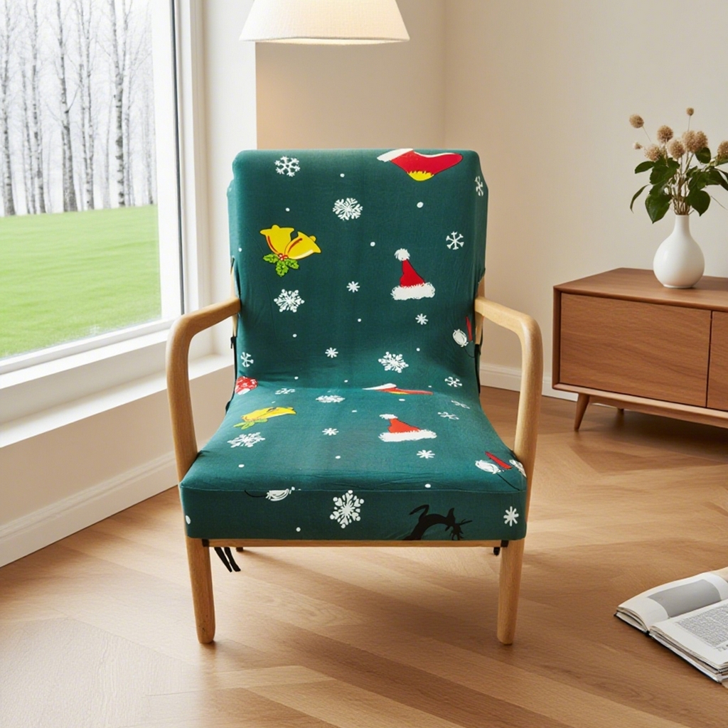 91家纺网 家纺一手货源 找家纺 （总）壹零特色家纺 印花格实木沙发椅套  实木沙发单人椅套