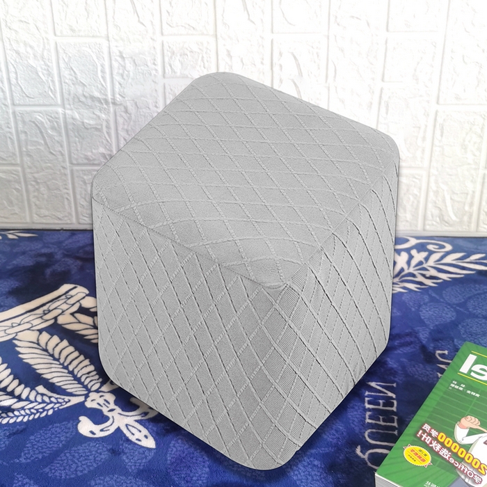 91家纺网 家纺一手货源 找家纺 （总）壹零特色家纺 菱形格提花方凳子套 弹性换鞋凳套 方柱凳子套