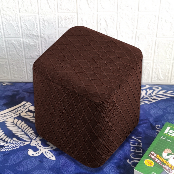 91家纺网 家纺一手货源 找家纺 （总）壹零特色家纺 菱形格提花方凳子套 弹性换鞋凳套 方柱凳子套