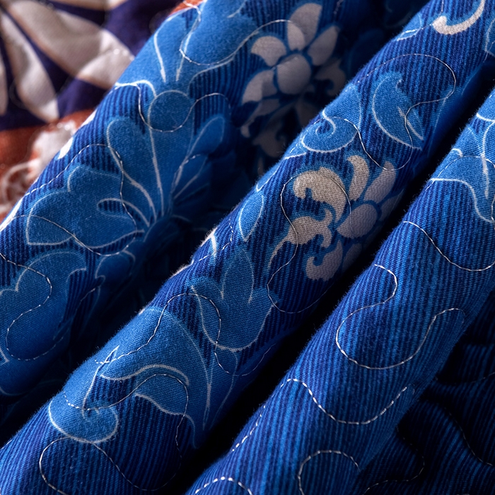 91家纺网 家纺一手货源 找家纺 （总）星期三 2023年新款绗缝磨毛床盖三件套（加老板微信有会员价）