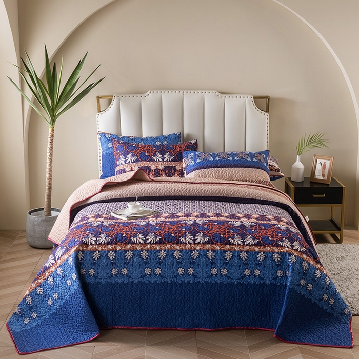 （总）星期三 2023年新款绗缝磨毛床盖三件套（加老板微信有会员价）