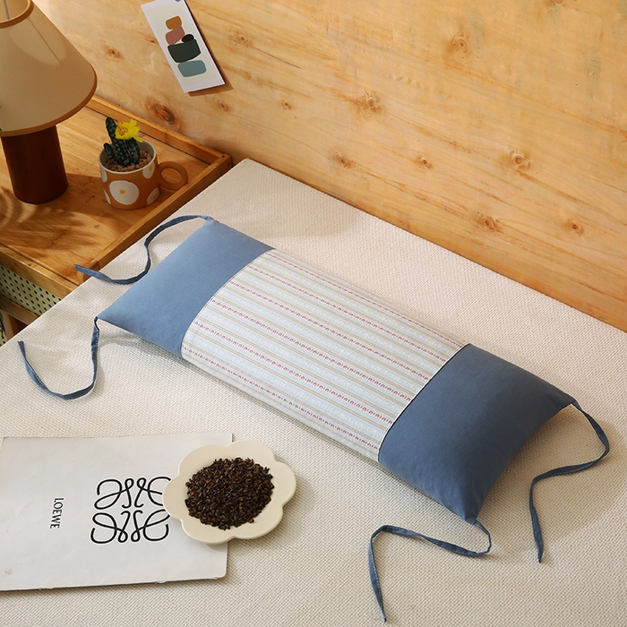 91家纺网 家纺一手货源 找家纺 （总）金牛枕芯 2025新款全棉立体条纹荞麦糖果枕枕头枕芯