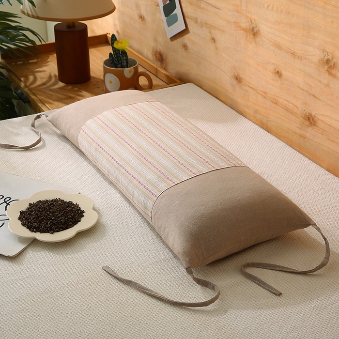 91家纺网 家纺一手货源 找家纺 （总）金牛枕芯 2025新款全棉立体条纹荞麦糖果枕枕头枕芯