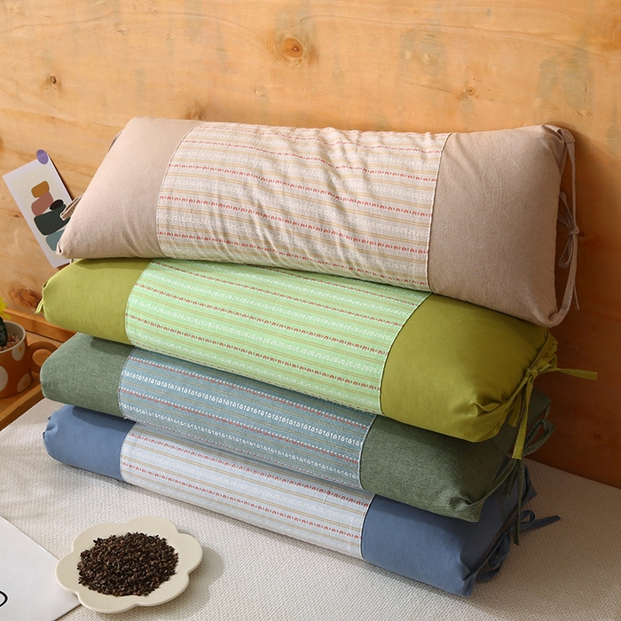 （总）金牛枕芯 2025新款全棉立体条纹荞麦糖果枕枕头枕芯