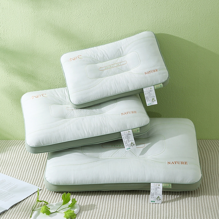 91家纺网 家纺一手货源 找家纺 （总）金牛枕芯 2025新款小可艾亲子枕全棉艾草棉枕头枕芯儿童少年成人枕头枕芯