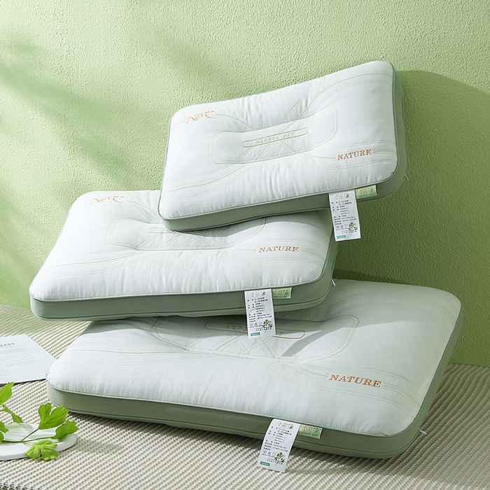 91家纺网 家纺一手货源 找家纺 （总）金牛枕芯 2025新款小可艾亲子枕全棉艾草棉枕头枕芯儿童少年成人枕头枕芯