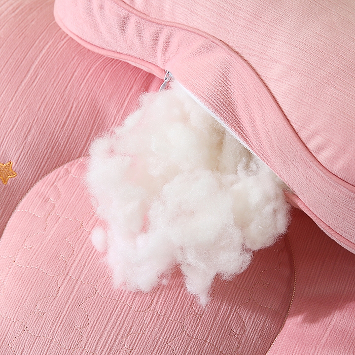 91家纺网 家纺一手货源 找家纺 金牛枕芯 2025新款贴布绣儿童枕芯枕头亲肤舒适安抚儿童枕 小奶熊-粉色