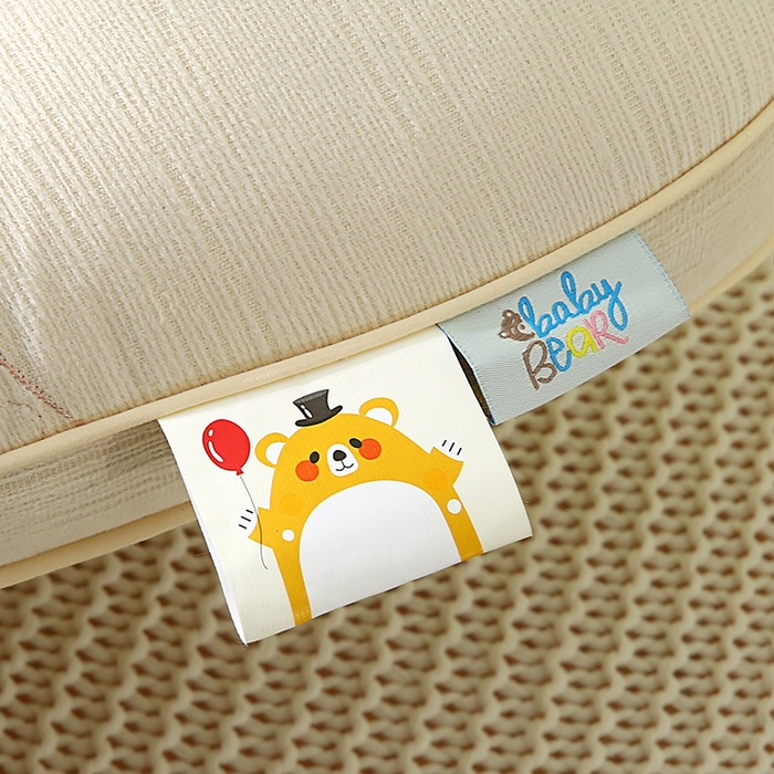 91家纺网 家纺一手货源 找家纺 金牛枕芯 2025新款贴布绣儿童枕芯枕头亲肤舒适安抚儿童枕 小奶熊-米色