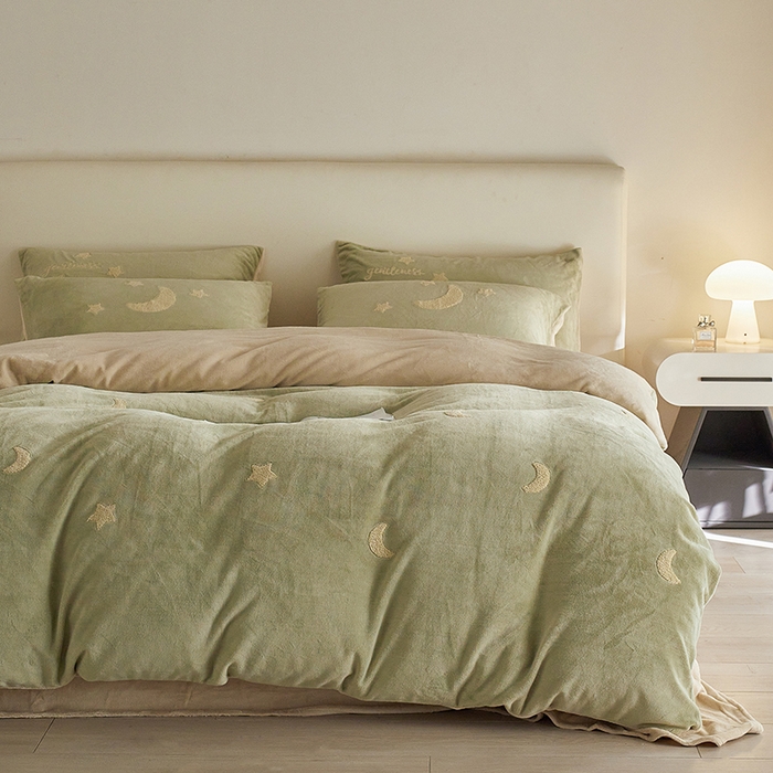 （总）千朵森 2025新款牛奶绒毛巾绣四件套-艾琳-风格二