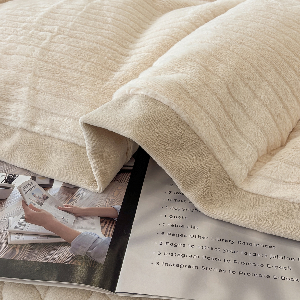 91家纺网 家纺一手货源 找家纺 金艾草 2025新款纯色兔毛宽边刺绣床盖款四件套【工艺款】-铂爵 铂爵-米咖