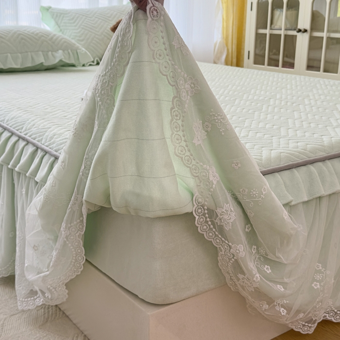 91家纺网 家纺一手货源 找家纺 （总）家之硕 2025秋冬款多功能牛奶绒可拆卸式床笠床裙四件套