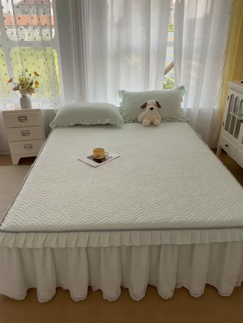 91家纺网 家纺一手货源 找家纺 （总）家之硕 2025秋冬款多功能牛奶绒可拆卸式床笠床裙四件套