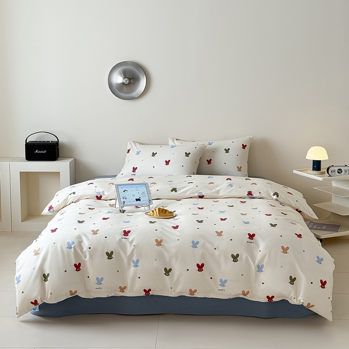 91家纺网 家纺一手货源 找家纺 （总）Mr.pig猪先生水洗棉 2025新款小清新全棉四件套