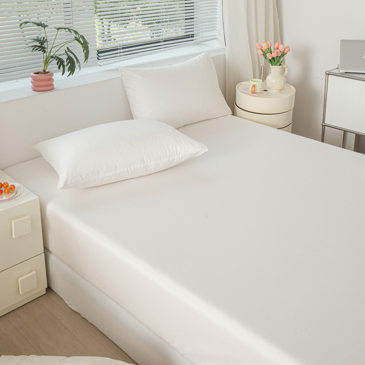 91家纺网 家纺一手货源 找家纺 （总）恬澳家纺 2025新款纯色全棉床笠-棉语