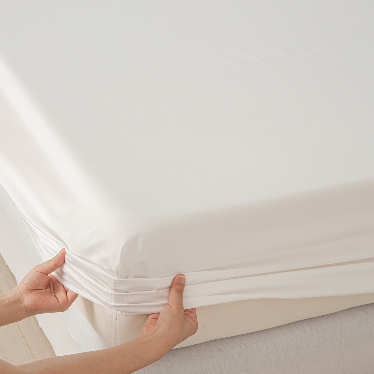 91家纺网 家纺一手货源 找家纺 （总）恬澳家纺 2025新款纯色全棉床笠-棉语