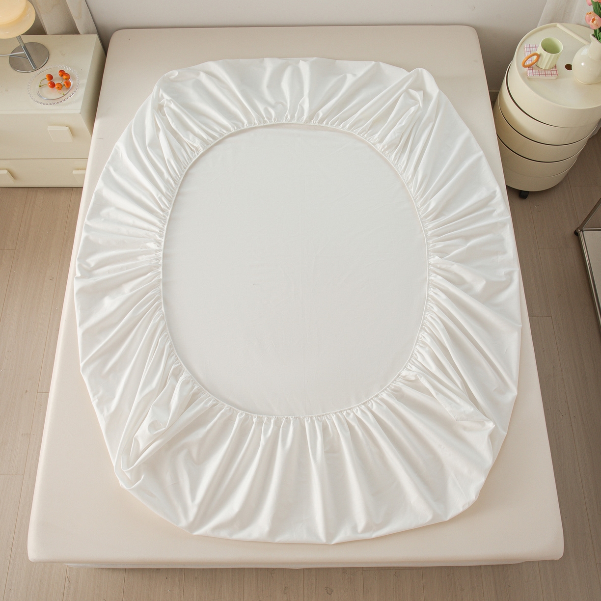 91家纺网 家纺一手货源 找家纺 （总）恬澳家纺 2025新款纯色全棉床笠-棉语