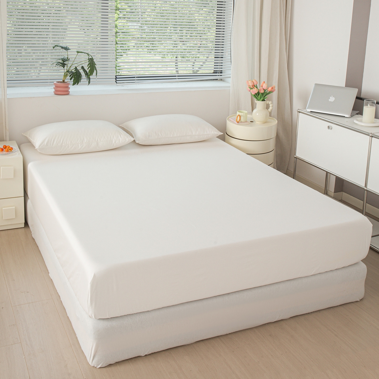 91家纺网 家纺一手货源 找家纺 （总）恬澳家纺 2025新款纯色全棉床笠-棉语