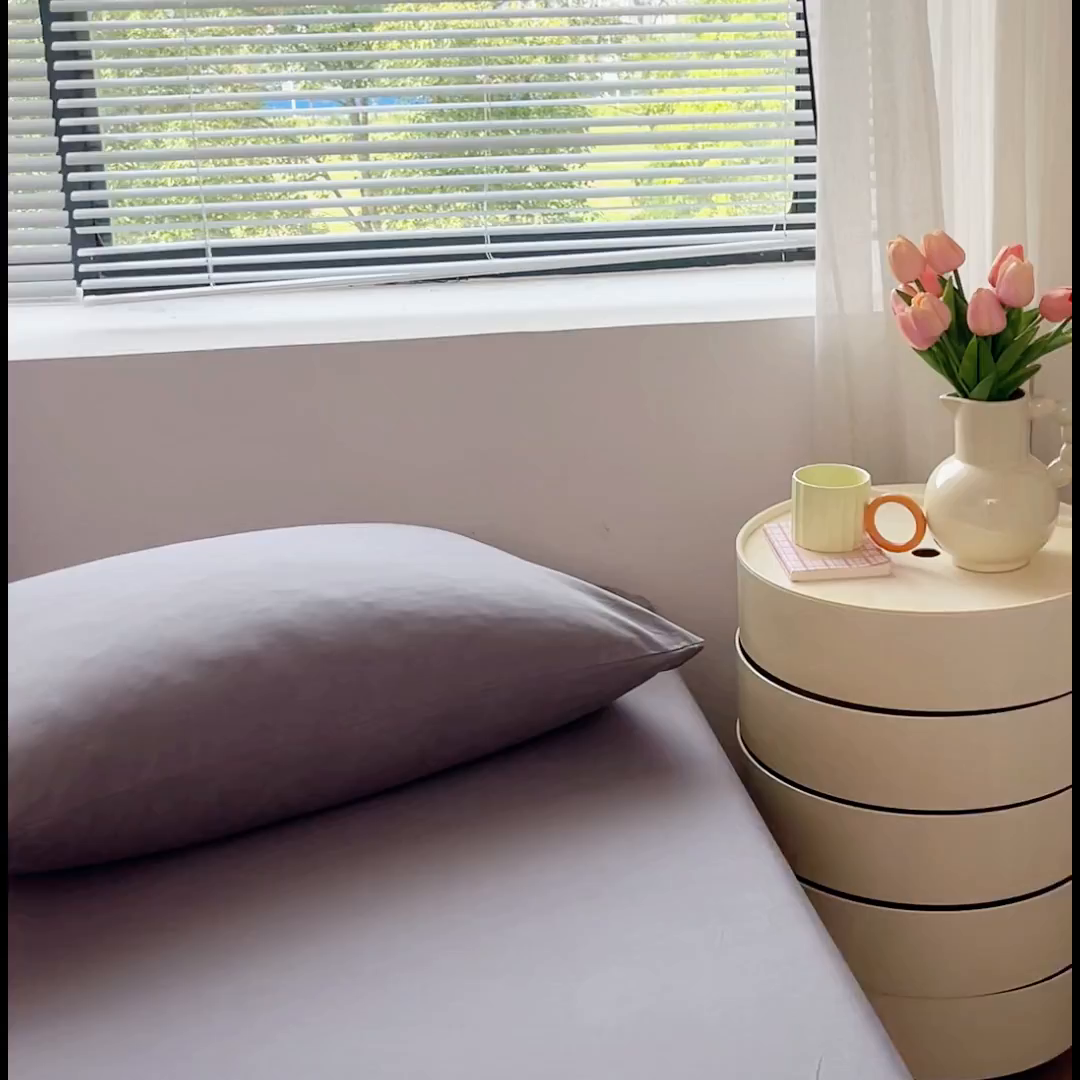 91家纺网 家纺一手货源 找家纺 恬澳家纺 2025新款纯色全棉床笠-棉语 棉语-深灰